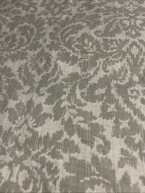 Waverly 84” gray & off white drapes - 2 pairs